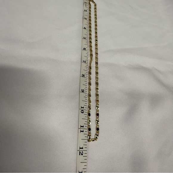 New Laminated gold Necklace with Blue Heart Pendant women’s - Picture 4 of 5